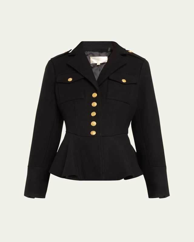 Theda Wool-Blend Military Jacket